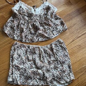 Aerie Leopard PJs size Large
